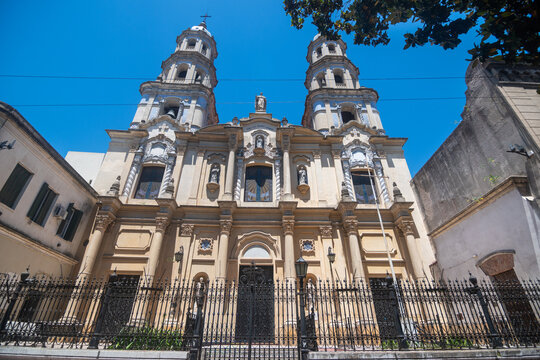 View of San Pedro Gonzalez Telmo Church (Parroquia de San Pedro Gonz&aacute;lez Telmo) at San Telmo neighborhood - Buenos Aires, Argentina
