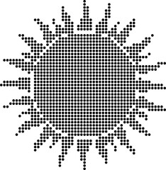 Simple Black Dot Pattern Art