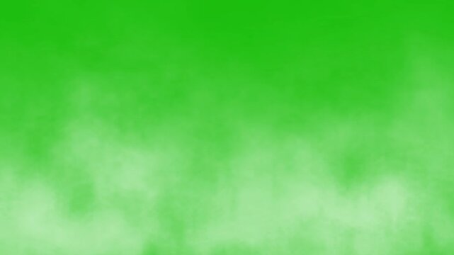 Rising white smoke or fog on green screen. Floating steam cloud, gas and vapour overlay. Abstract clour smog effect, slow motion. video 4k loop