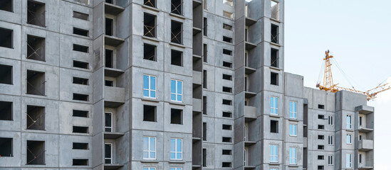 A fragment of a new residential building