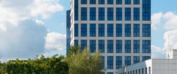 A fragment of a new office building