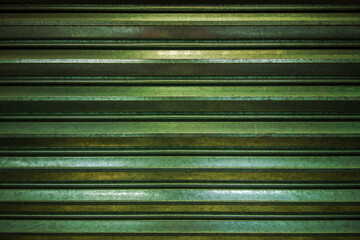 Green metal curtains
