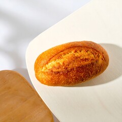 Baked bread on a plate