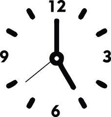 Round Clock . Minimalist Watch . 