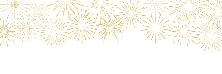 golden fireworks decoration background 
