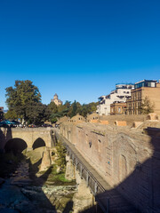 Historic Abanotubani Sulfur Baths and Brick Domes in Tbilisi Georgia