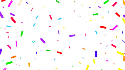 colorful confetti isolated on transparent background