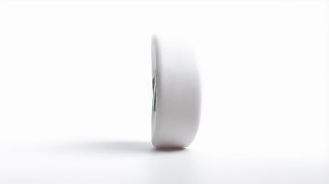 Green checkmark button on white background, simple design.