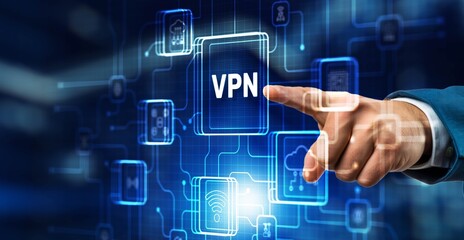 VPN. Virtual private network. Internet Technology connection privacy concept