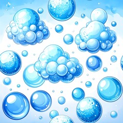 Blue bubble pattern