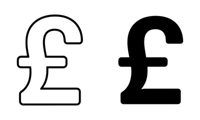 Pound Currency Icon Vector