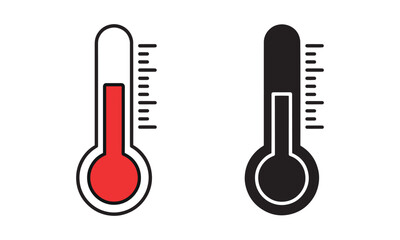 Thermometer Icon Vector. Temperature, Weather, Health Symbol