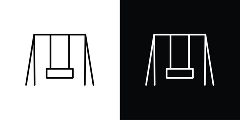 Porch swing icons for UI elements. High-quality vector illustration.