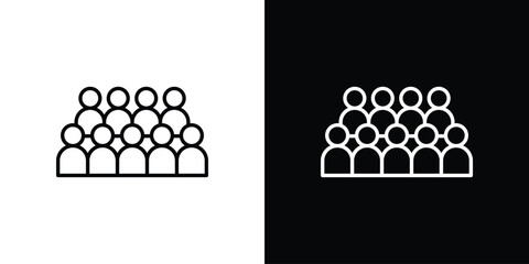 Population icons for UI elements. High-quality vector illustration.