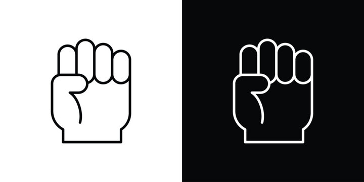 Rebellion icons for UI elements. High-quality vector illustration.