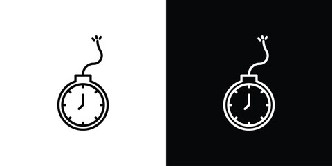 Time bomb icons for UI elements. High-quality vector illustration.