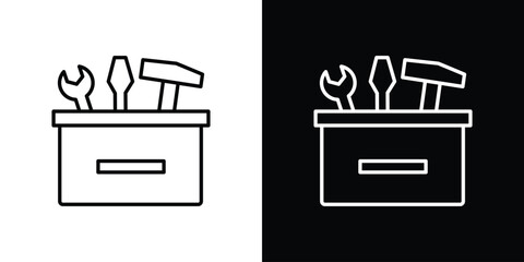 Toolbox icons for UI elements. High-quality vector illustration.