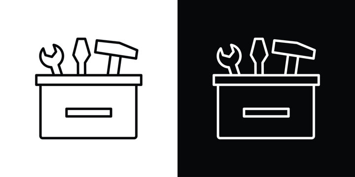 Toolbox icons for UI elements. High-quality vector illustration.