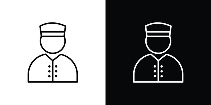 Valet icons for UI elements. High-quality vector illustration.