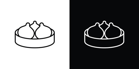 Xiao long bao icons for UI elements. High-quality vector illustration.