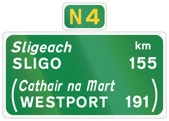 Road Sign Used Ireland 