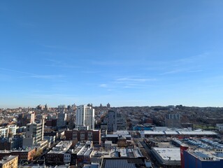 Obraz premium Aerial view of Brooklyn from Gowanus, Brooklyn, New York - December 2025