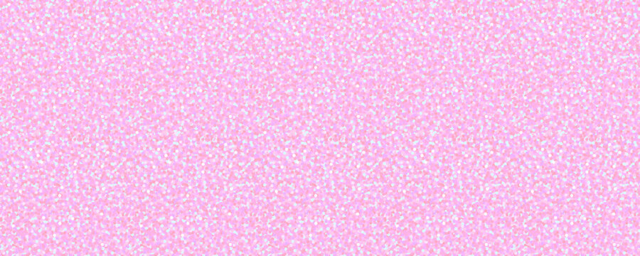 Seamless shiny texture with soft glowing pink confetti. Vector glitter sparkle background with soft pastel highlights. Great for gift wrap, girly stationery, or washi tape. Drag to swatches panel.