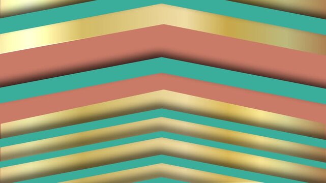 Animated motion background with an abstract art nouveau style chevron pattern colourful wallpaper or backdrop element suitable for a game show or lifestyle entertainment 4K