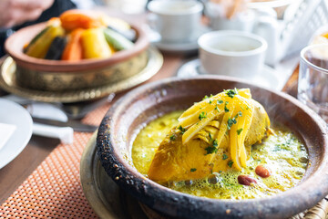 traditional Moroccan dish tajine and couscous