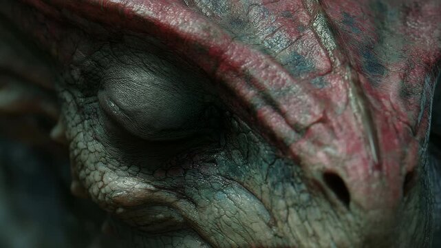 Close up View of a Creature, Detailed close-up of a creature, highlighting its unique features and colors in sharp focus
