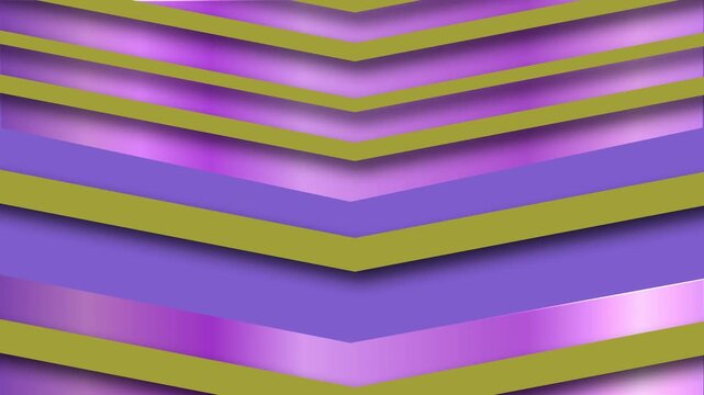Animated motion background with an abstract art nouveau style chevron pattern colourful wallpaper or backdrop element suitable for a game show or lifestyle entertainment 4K