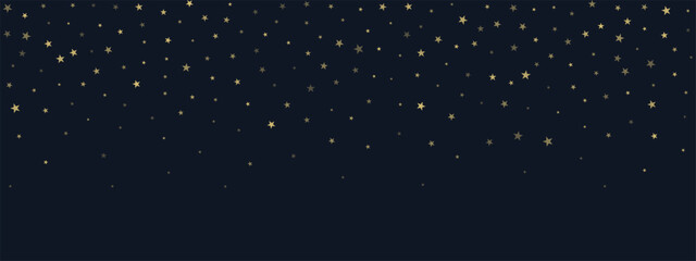 Silver stars vector background, sparkling Christmas confetti falling. Magic shining flying stars glitter sparkle border