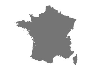 Obraz premium France map, administrative map of France, France department map, French Republic solid ic map