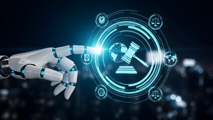 Explore the future of law with AI, showcasing digital justice, automation, and the innovative intersection of technology and legal practices today.