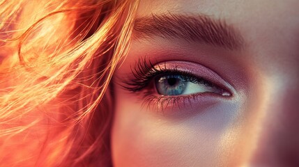 beautiful woman face close-up