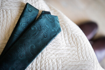 accessories of a groom shoes necktie