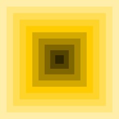 Retro geometric concentric squares with yellow to brown gradient, minimal abstract background design.