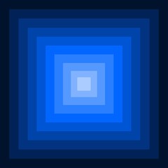 Blue to white concentric squares gradient with light center, minimalist geometric abstract background design.