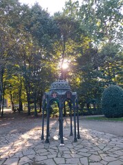 tranquility and relaxation in a park in Gijon, Asturias, Spain