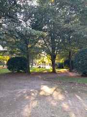 tranquility and relaxation in a park in Gijon, Asturias, Spain