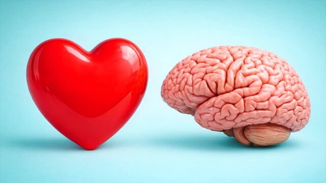 Heart and brain fight, mind, emotions and feelings
