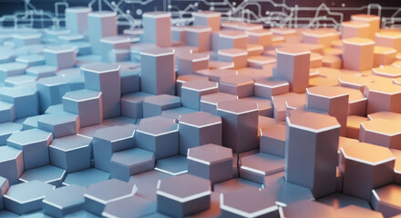 Abstract 3D Hexagonal Structure Background