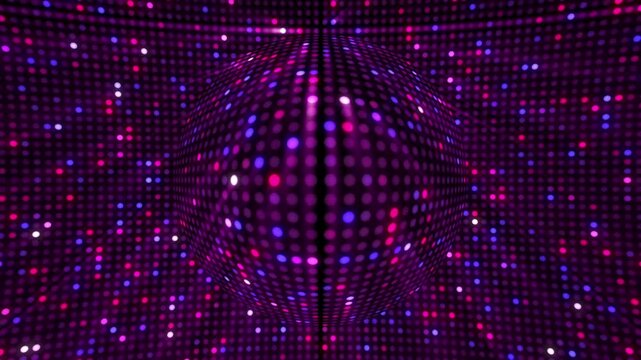 Flashing neon LED lights party background. Glowing disco video wall animation. Suitable as a party or nightclub background. Stylish full HD and looping animation.