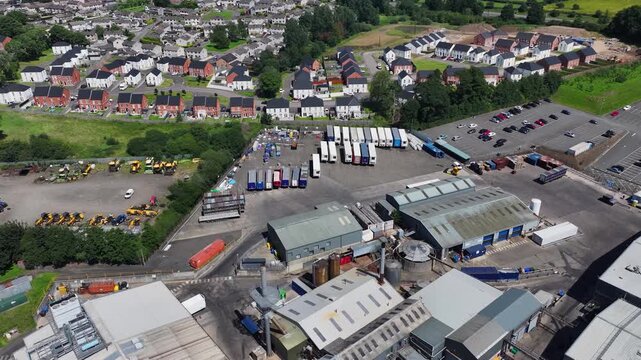Aerial view of Pilgrims Europe Moy Park and Factory Shop Ballymena Co Antrim Northern Ireland 12-10-2025