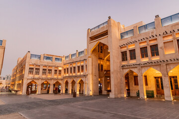 Fototapeta premium Evening view of Souq Waqif market in Doha, Qatar