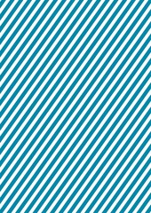 Diagonal teal and white stripes seamless pattern, clean geometric background with regular parallel lines