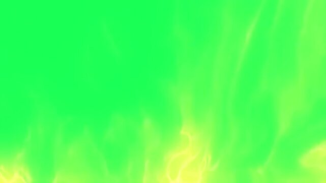 Fire Flames On Green Screen