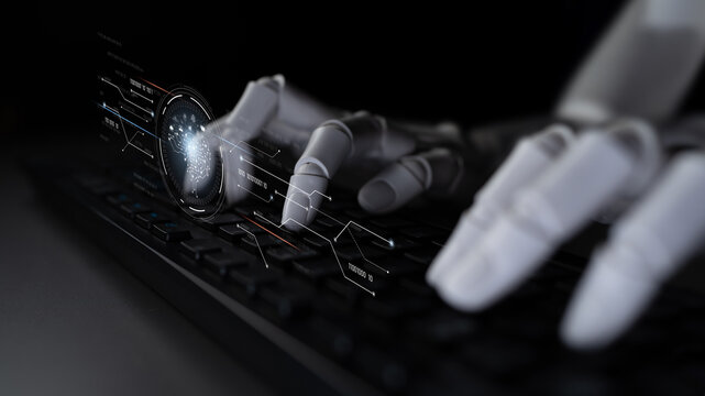 AI processing digital data through neural circuits, analyzing signals, powering intelligence, and managing core functions in a connected technology framework. Latch - Powered by Adobe