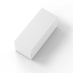 Fototapeta premium Paper box mockup black and white 3d rendering on transparent background