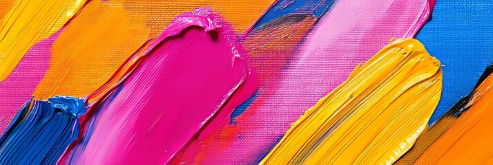 Colorful Abstract Canvas Art Background with Dynamic Brushstrokes and Vibrant Color Palette Design